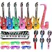 20 Pack Inflatable Rock Star Toy Set Music Instruments Party Props 6 Inflatable Guitars, 6 Inflatable Microphones, 6 Shutter Shading Glasses, 1 Inflatable Piano and 1 Inflatable Saxophone (20 Pack)