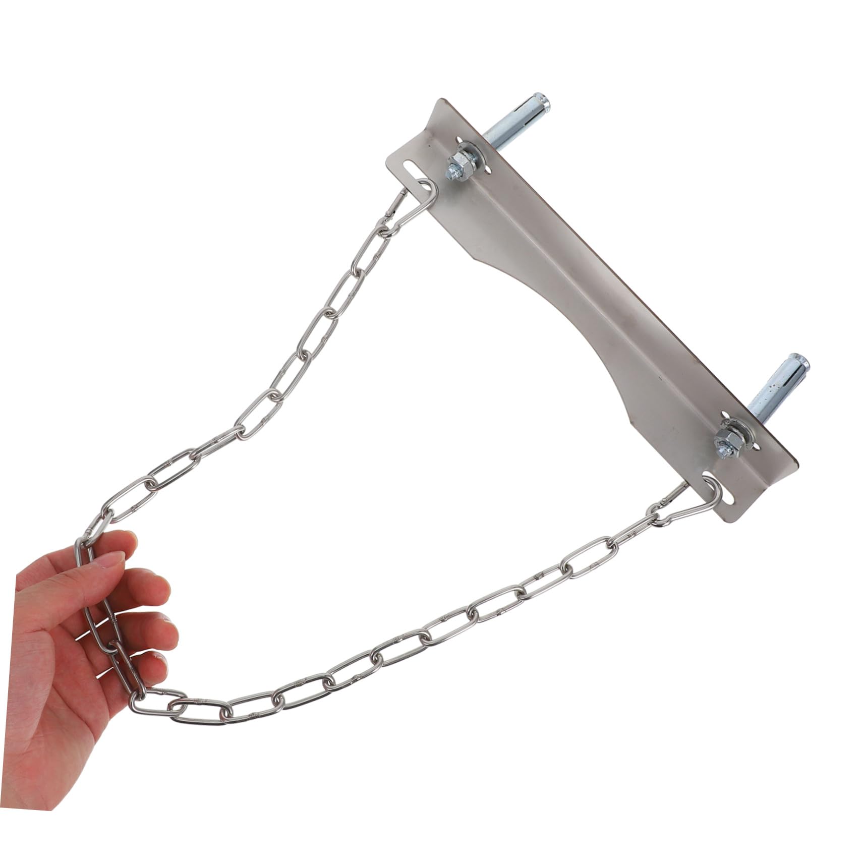 PRETYZOOM Support Bouteille de Gaz en Fer avec Chaîne pour Bouteille Oxygène 40l Capacité Ample et Installation Facile pour Fixation et Pièces Détachées Camping Gaz