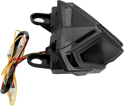 Miniatura 6 de EVGATSAUTO Luz trasera LED para motocicleta, 1 luz trasera LED con lente ahumada, giro de alto brillo para 848 2008-2014, 1098 2007-2013, 1198