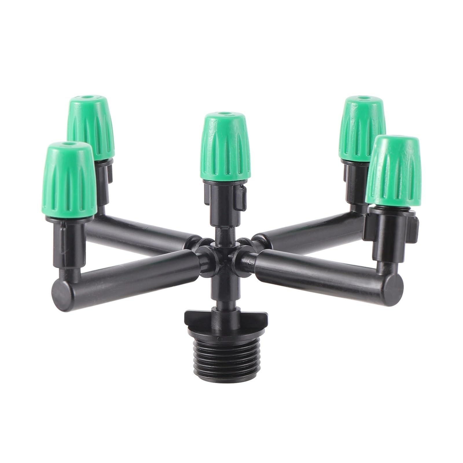 Aspersor Giratorio Ajustable en 360 Grados, 5-Way Atomizing Nozzle 1/2 Inch For Garden Irrigation Cooling Humidifying 1/5/10 Pcs(5Pcs)