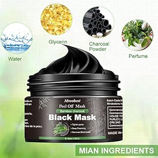 Maschera Nera Punti Neri, Black Mask, Maschera di comedone, Blackhead Remover Black Mask, Facciale Cura Strappando Stile Pulizia Profonda Pulizia Rimozione Di Comedone Maschera (120ML)