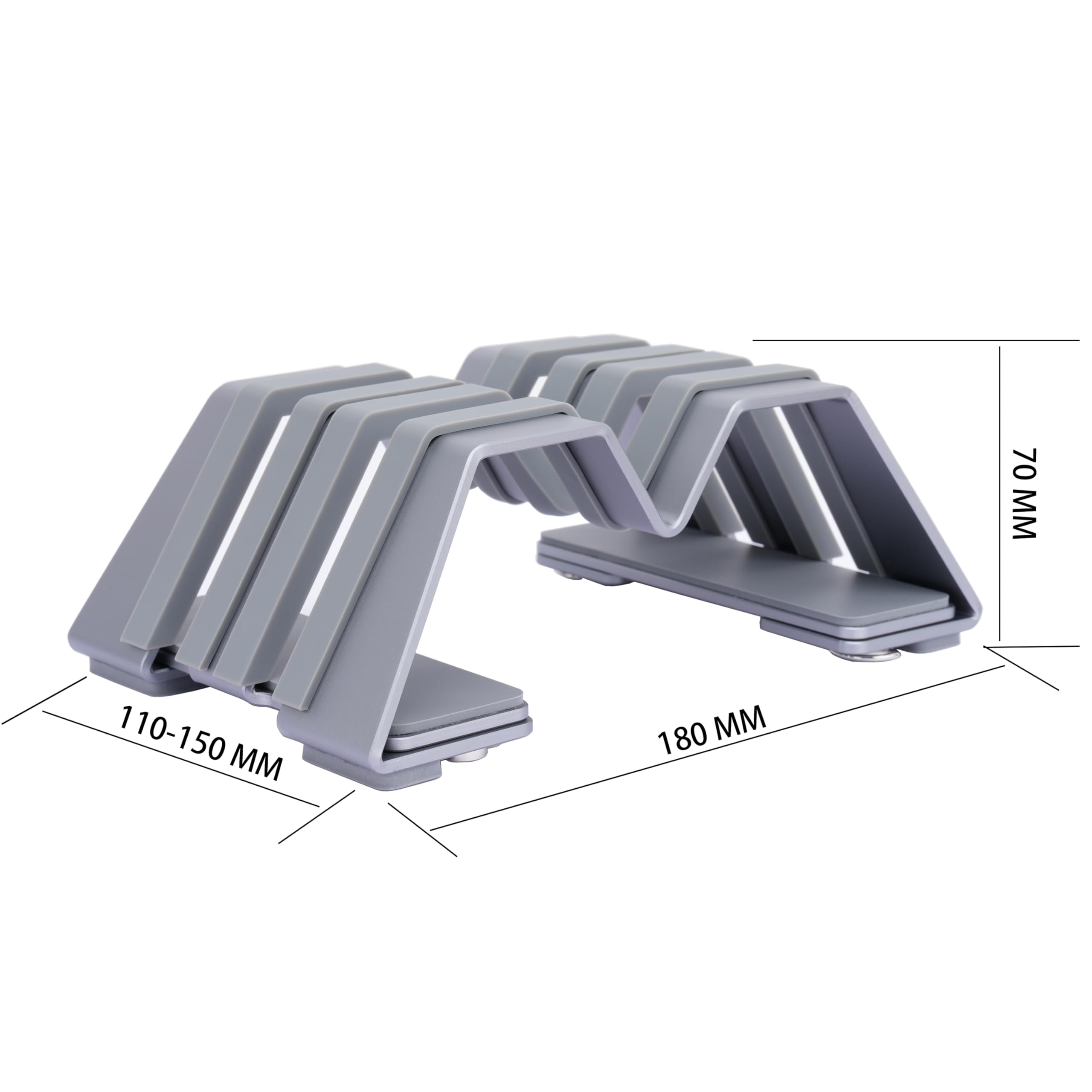 Support Vertical Double Réglable pour Ordinateur Portable - Supporte 2 appareils, Convient à tous les Ordinateurs Portables(10-30mm d'épaisseur)- Largeur réglable, Antidérapante et anti-rayures