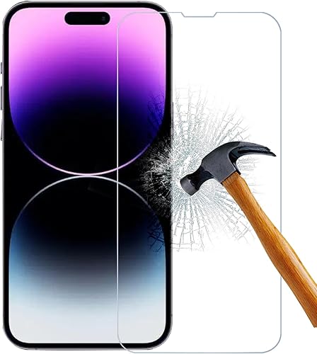 Miniatura 3 de Cone Paquete de 3 protectores de pantalla para iPhone 14 Pro Max 6.7 pulgadas + 3 protectores de lente de cámara, película de vidrio templado