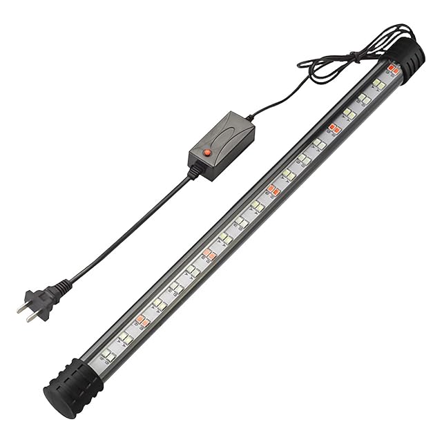 Kabxhueo Regulable Lampara LED Acuario con Luz Azul, Blanco y Rojo, Luz LED Sumergible para Acuarios