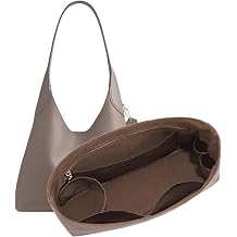 LOUKAYCCI Purse Organizer Insert for Coach Brooklyn 28 DuPont Paper Lightweight with Zipper Brown