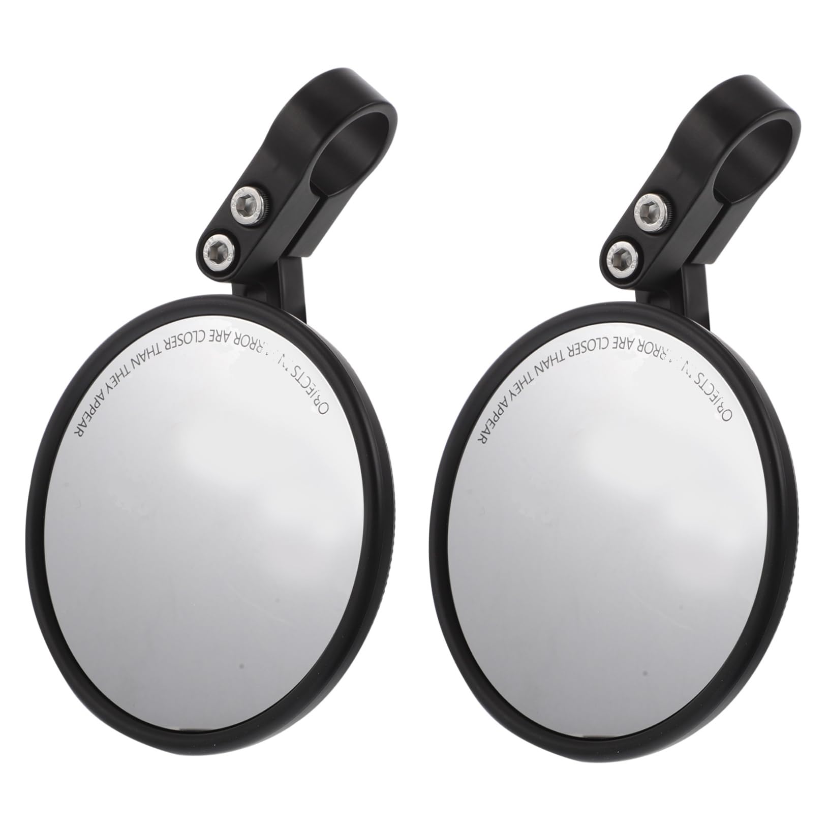 SUPVOX Rétroviseurs de Vélo Réglables en Plastique et Verre, Compatibles Guidon 22-24mm, Légers et Pivotants pour Vélo de Route et Vtt, Lot de 2 Pièces Noirs