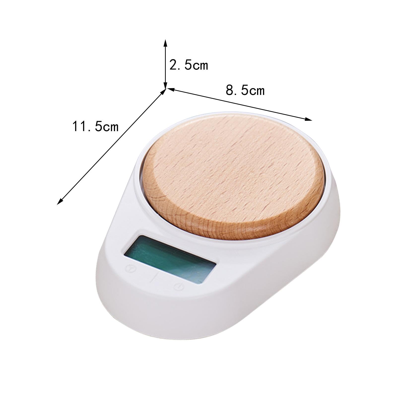 de Bolsillo Mini de Cocina 500G 0.1G Decoración Preparación de Té de Té Portátil Multiusos Pesaje de Hojas de Té para, Blanco con bandeja, tal como se describe