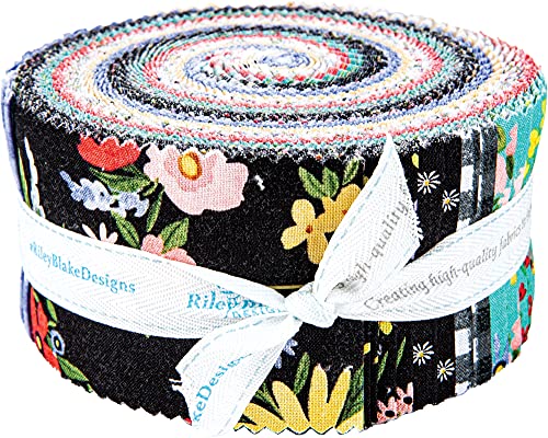 Riley Blake Designs, Riley Blake Beautiful Day 2.5In Rolie Polie, 40 Pcs. (RP-10690-40)