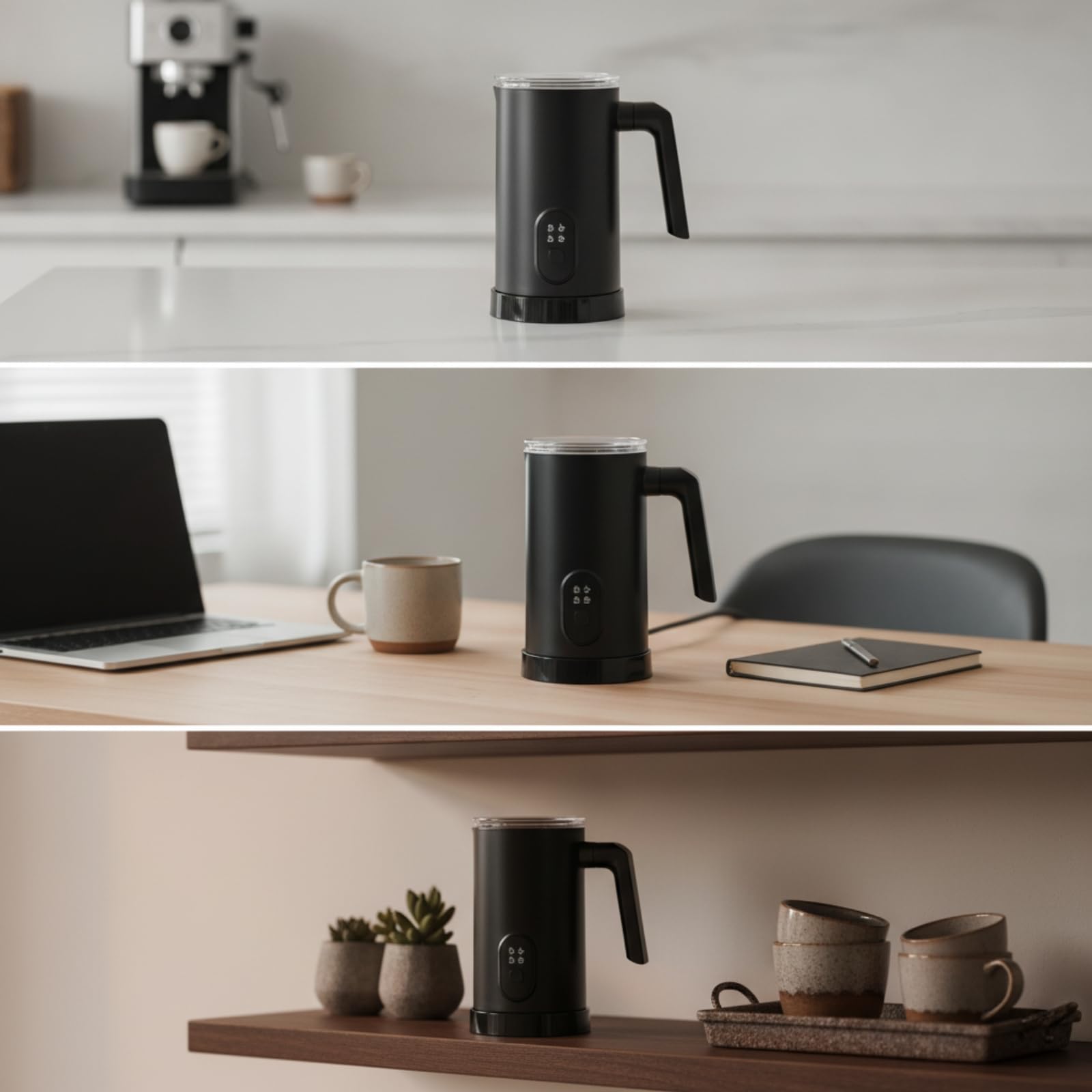 Montalatte Elettrico Automatico Montalatte con Manico Silenzioso Elettrodomestico per Amanti Del Caffè, Cucina