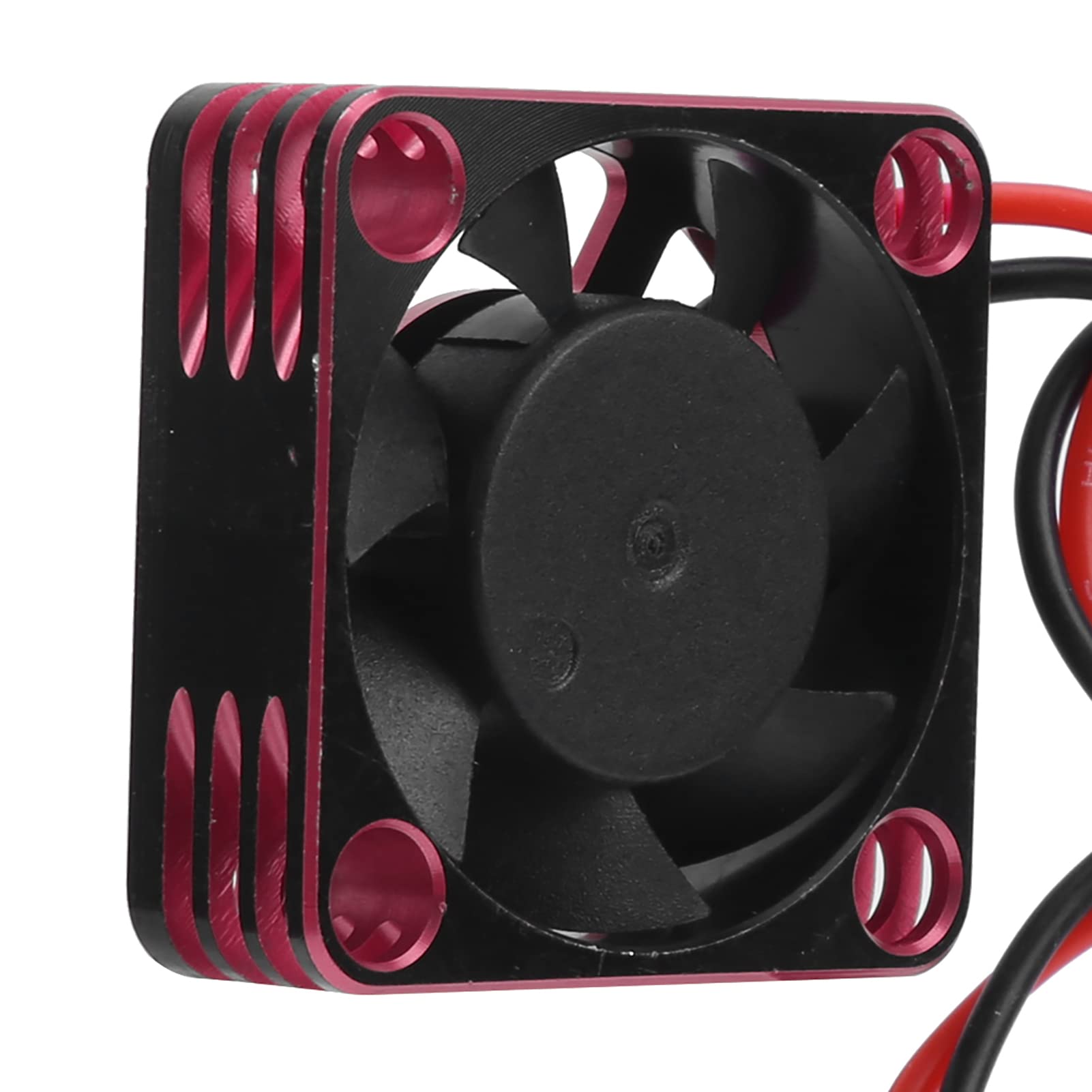 Pilipane Motor Cooling Fan RC Motor Heatsink, Compact 30x30mm Aluminum Cooling Fan High Speed 28000RPM RC540 Brushless ESC Cooling Fan for Car Motor (red)