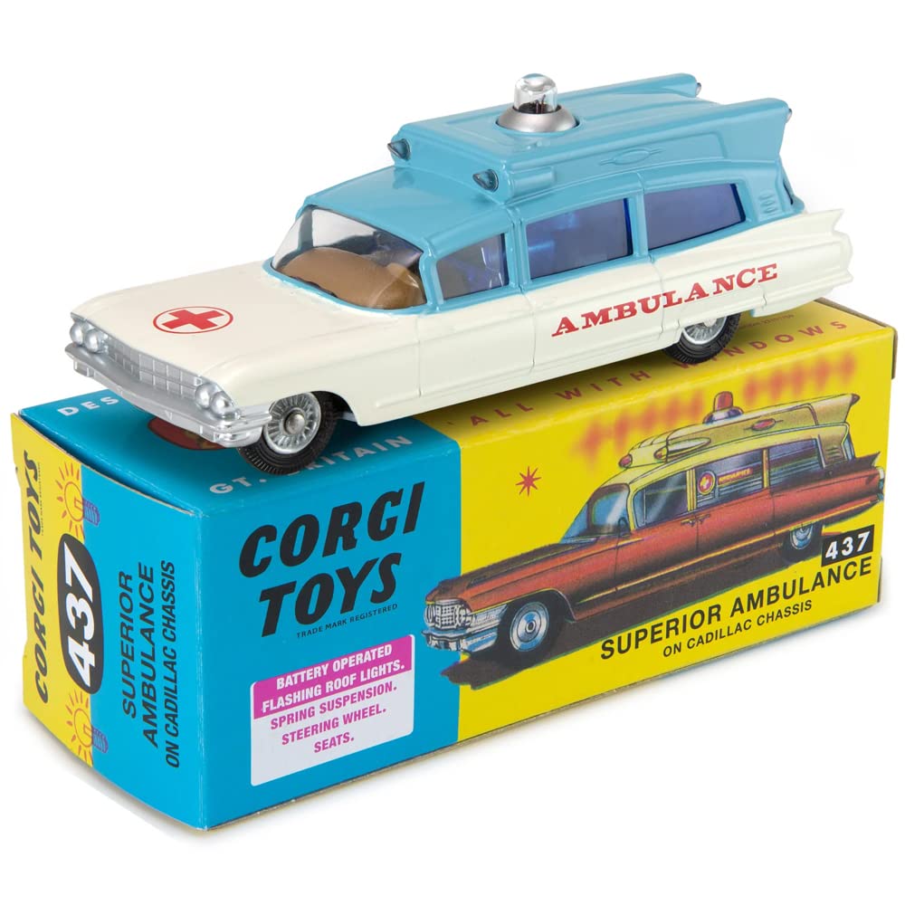 Corgi Toys Model Club 437 - Superior Ambulance on Cadillac Chassis
