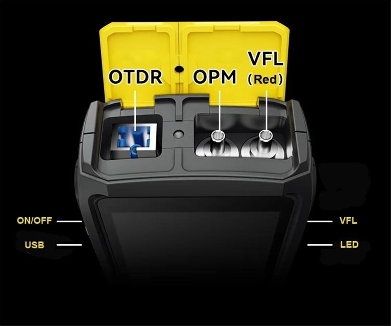 Probador de Fibra óptica Mini OTDR 1310/1490 Reflector óptico Reflectómetro Pantalla táctil OPM VFL IOLA para Pruebas de Red