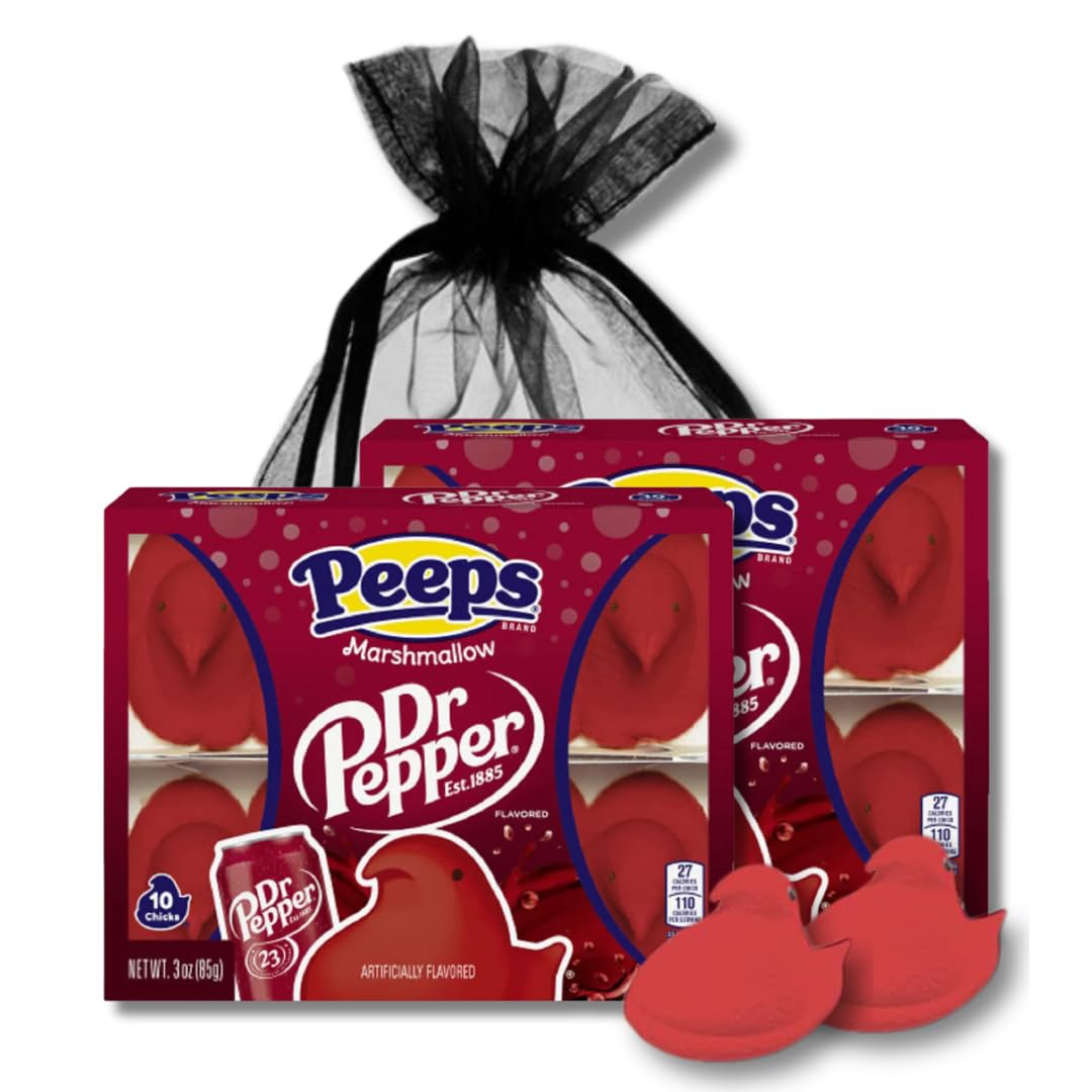 Dr. Pepper Peeps - Perfect Easter Basket Stuffer - Gift Pack of 2, 10 Count Boxes By Lyza's Sweets & Treats