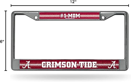 Miniatura 80 de Rico Industries NCAA 12 x 6 pulgadas, accesorio de automóvil cromado plateado brillante para automóvil/camión/SUV