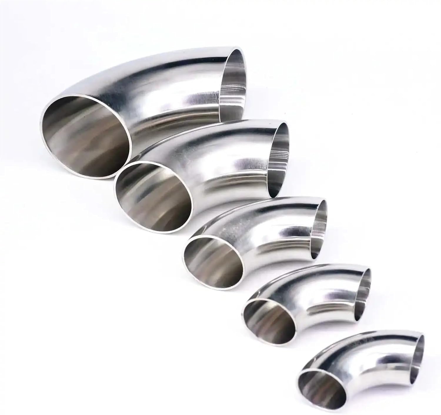 1pc O/D 12.7/16/19/22/25/28/32/34/38/45/51-219mm 304 Stainless Steel Elbow Welding 90 Degree Pipe Fittings(19x1.5mm)
