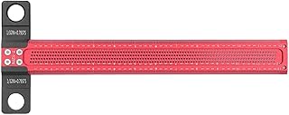 XHTLLO T-Rule, Aluminum Alloy Woodworking Scriber T-Square Ruler, Easy Marking Metric Scriber Ruler for Carpenter Work, for Carpenter Work Layout Measuring