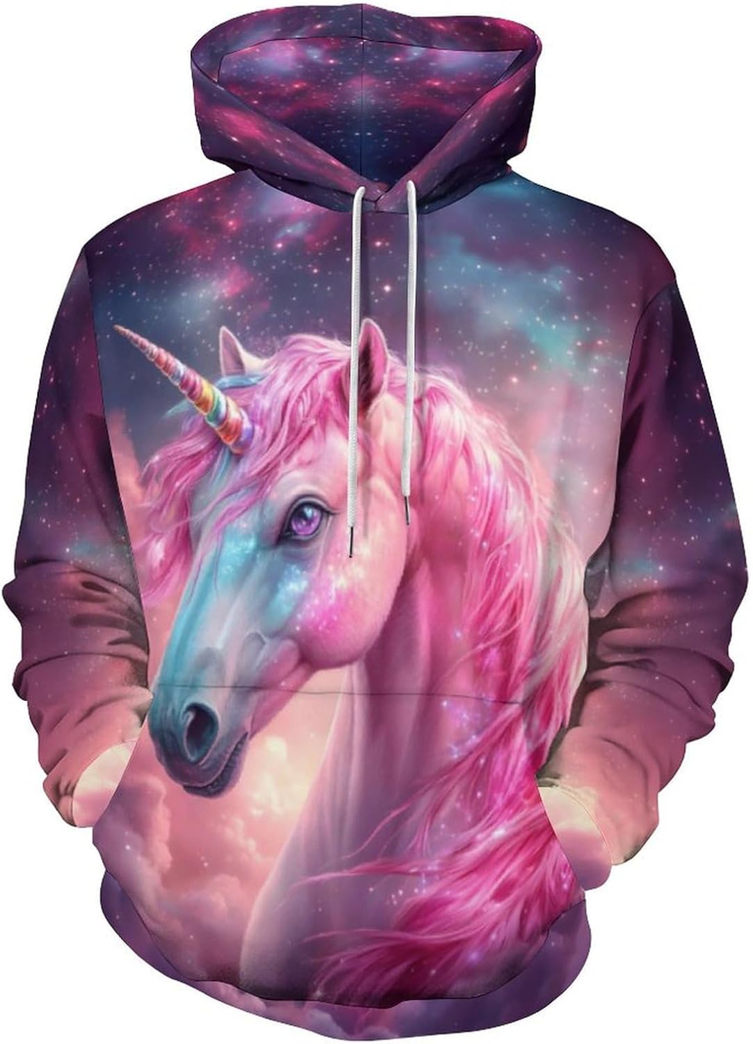 Unisex 3D Digital Print Sweatshirts Hooded Top Galaxy Pattern Pullover Hoodie