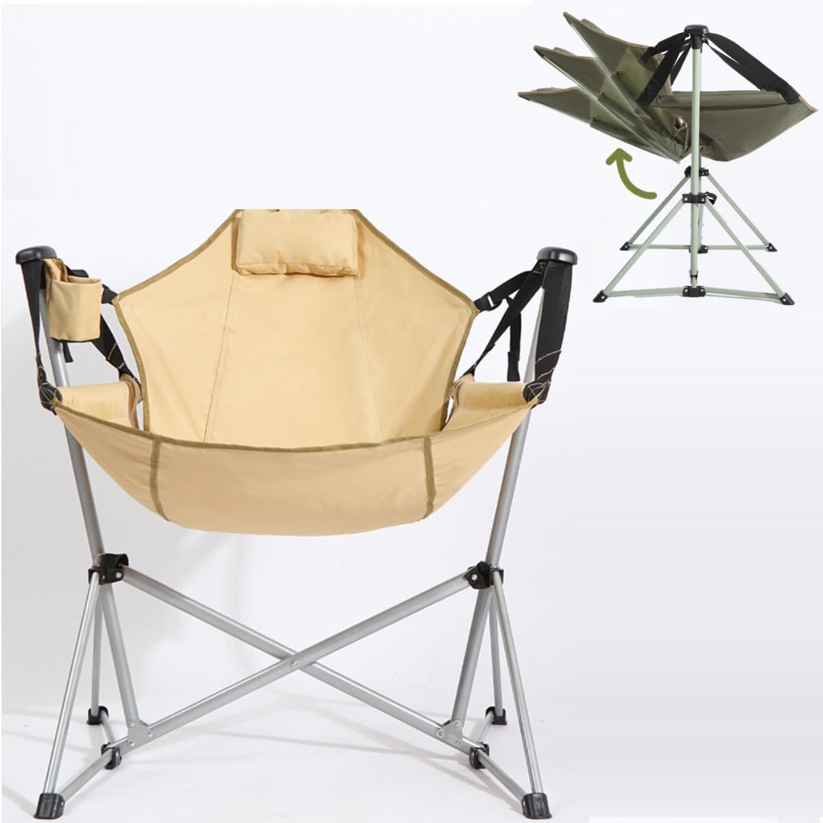 Chaise de camping hamac pliable pour vos moments de détente sur le patio ou en voyage