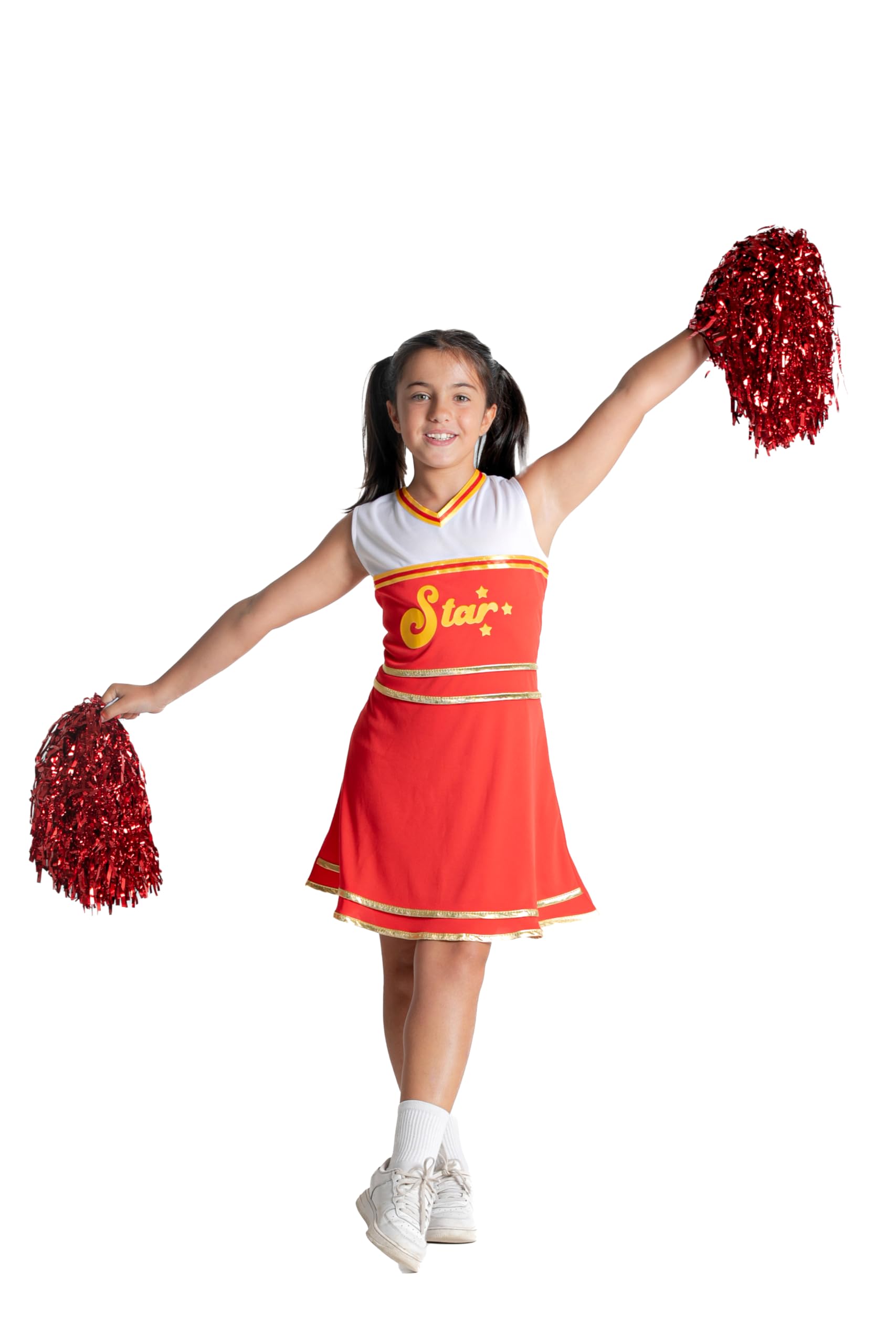 Ciao- Cheerleader Kostüm Verkleidung mit Pompons