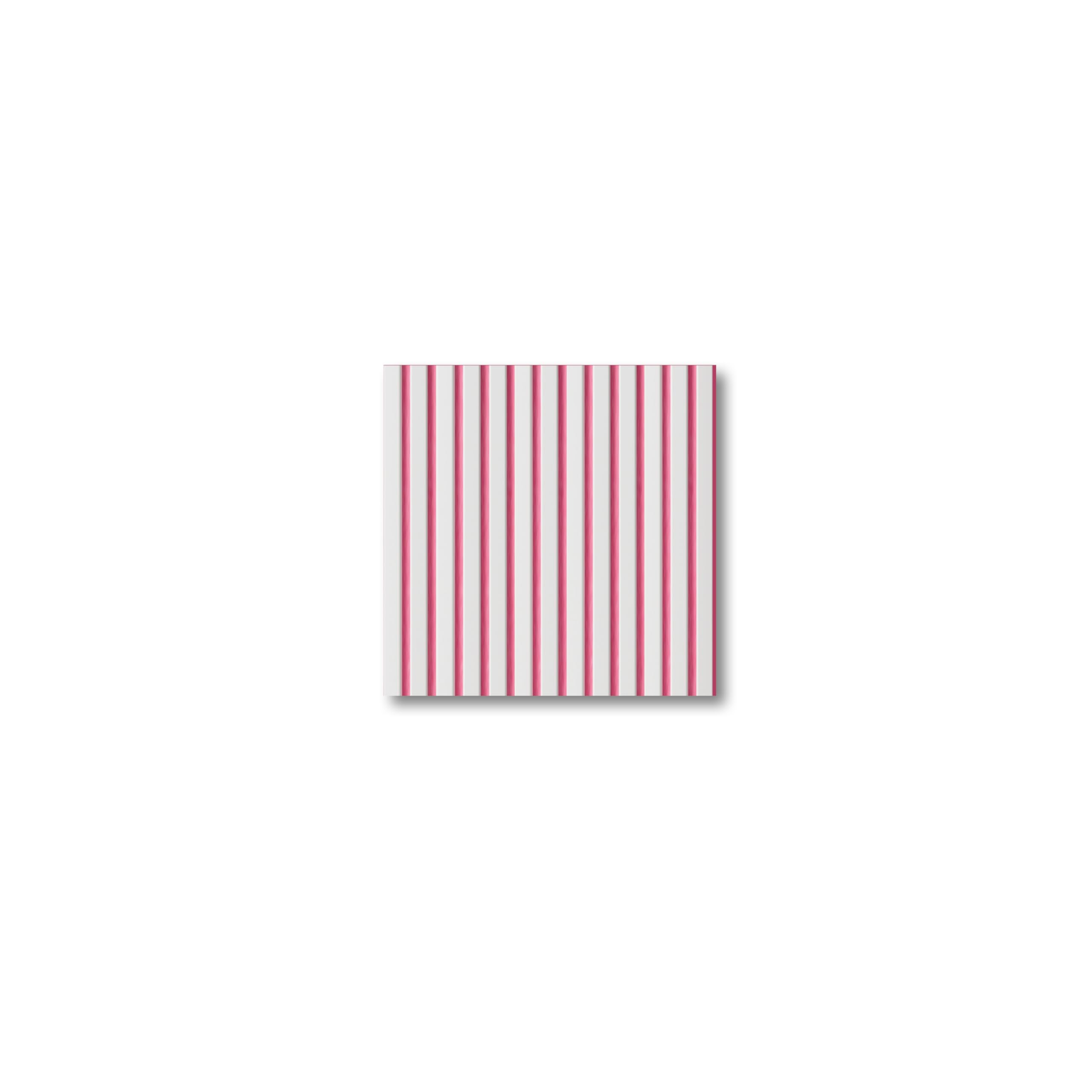 KAISER plastic® Akoestische panelen, kleur: roze/wit, wandpanelen in het formaat 240 x 60 cm, lamellenwand in pastelkleur, moderne wandbekleding (240 x 60 cm, 1 stuks