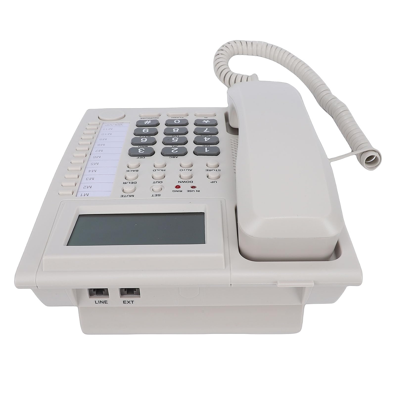 Fockety Telefono a Pulsanti Grandi per Anziani, Cordless Fisso con Vivavoce e ID Chiamante, Chiamata Rapida, Squillo Forte per Ipoacusici, Casa, Hotel