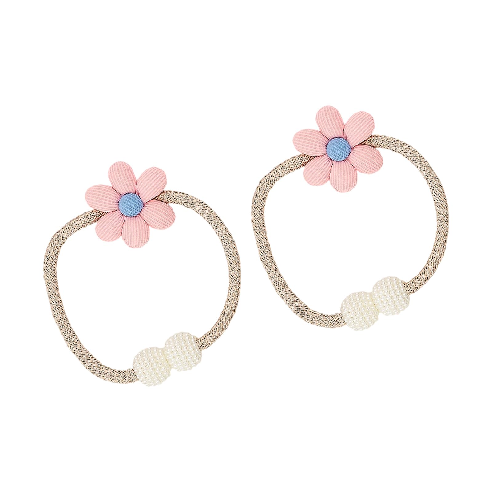 2Pcs Curtain Tieback Flower Window Curtain Bind Holdback Buckles Rope Drapery Holders Decorative Curtains Holdbacks Tiebacks