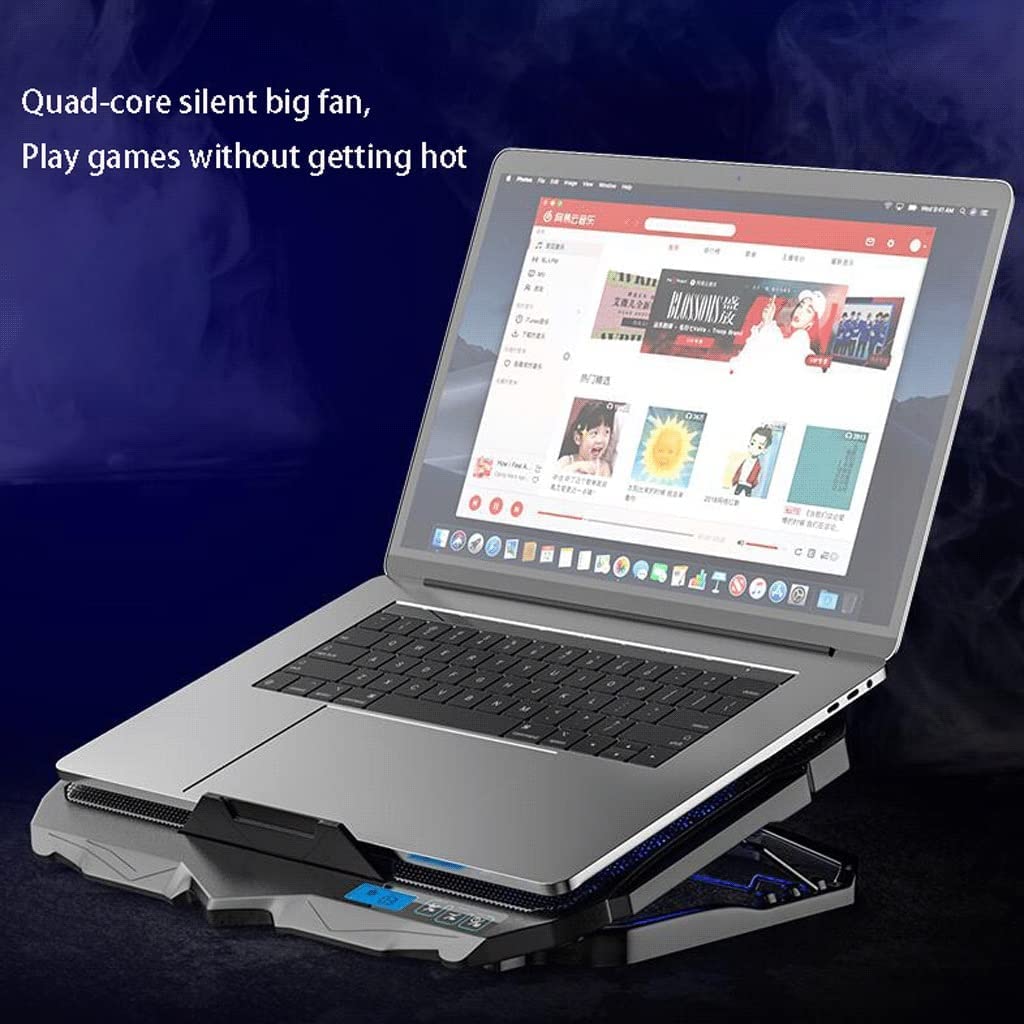 Chłodziarka do Laptopa Przenośny Podkładka Chłodząca Do Laptopa Z 3 Regulowanymi Wysokościami, Dwoma Wentylatorami I 2 Portami USB Odpowiednia Do Laptopów 12"-17" Stojak na Wentylator do Laptopa