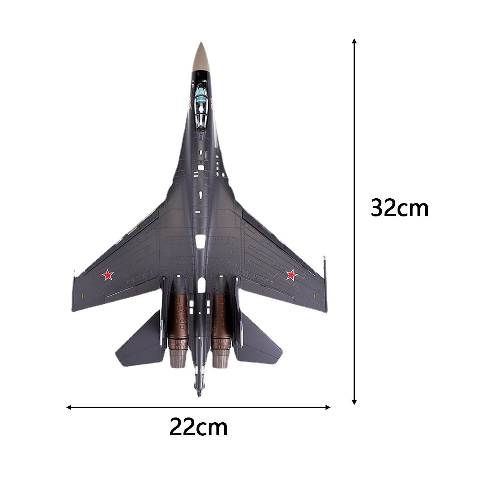 Modèle D'Avion 1/72 Gris - Statue Réaliste Avec Lumières Et Sons, Jouet Décoratif Pour Garçons Et Filles Avec Support