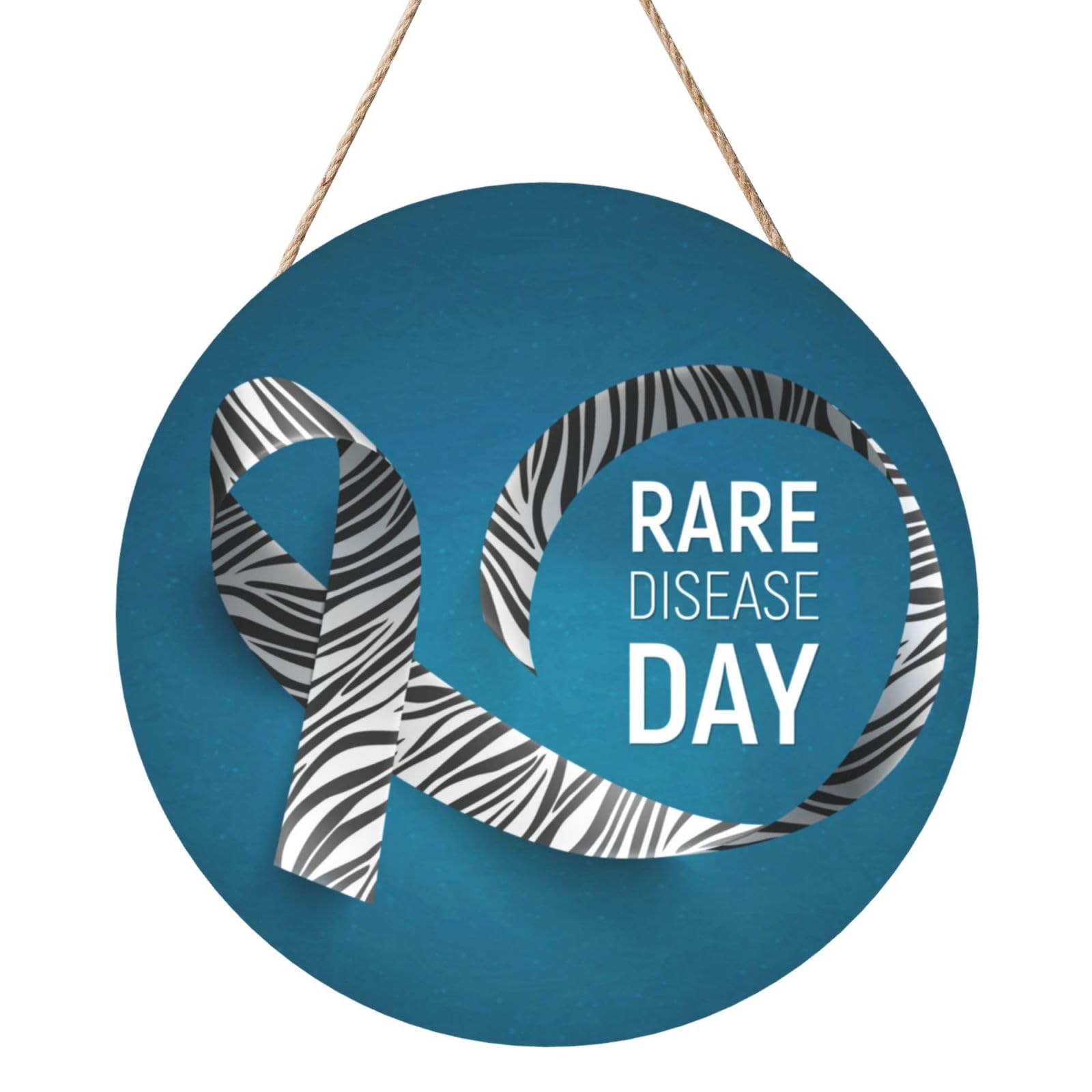 Rare Disease Awareness Day Door Signs Plaques Wood Welcome Sign For Front Door Wall Hanging For Home Farmhouse Office Classroom Party Decoration