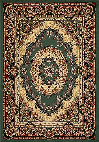 HOME ZEN HOUSEHOLD LINEN Tapis de salon à poils courts persiens (160 x 235 cm, vert)