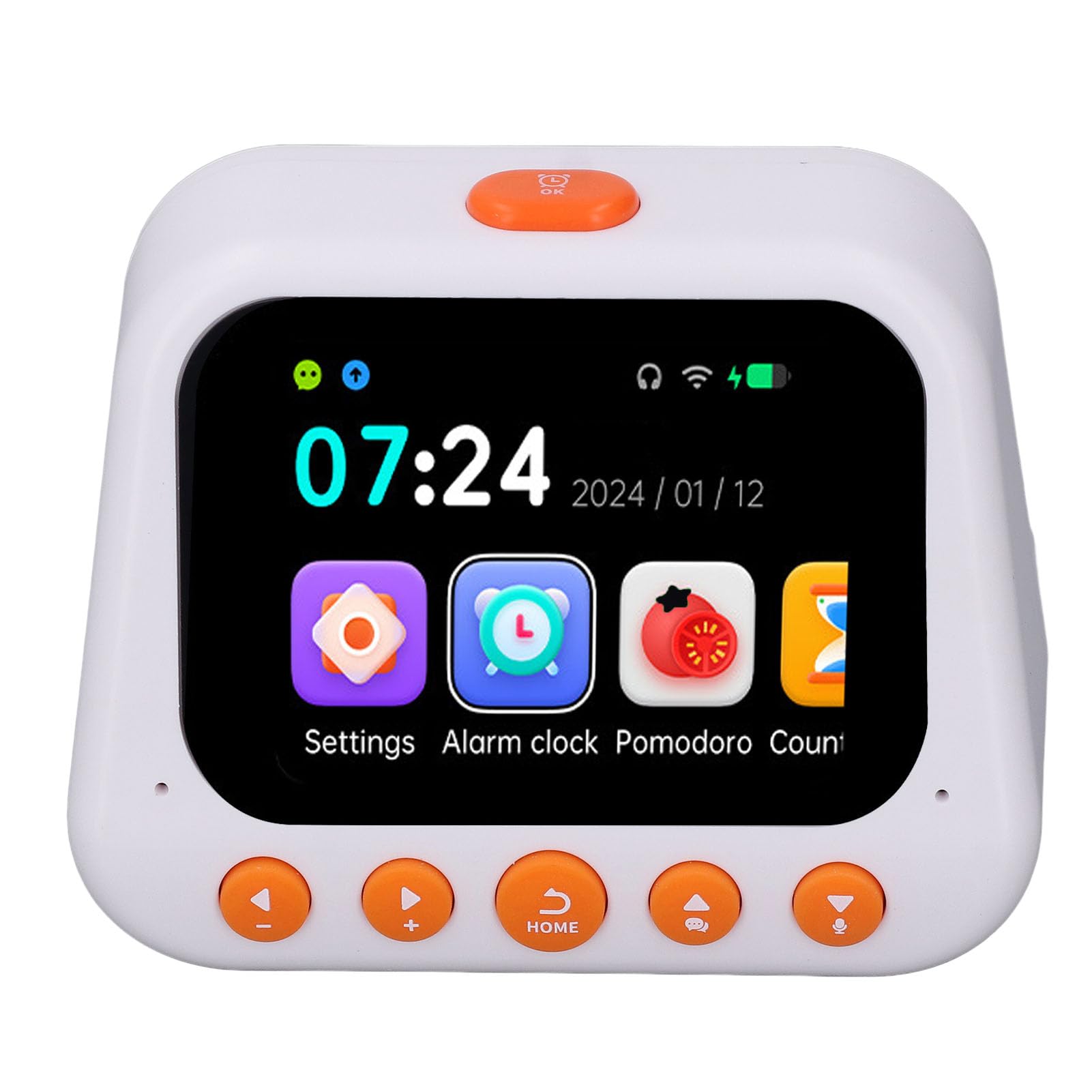 Hztyyier AI Alarm Clock Reminder with Early Learning Function, Voice Time Manager for Students, Suitable for Student Dormitory or Family Study Room