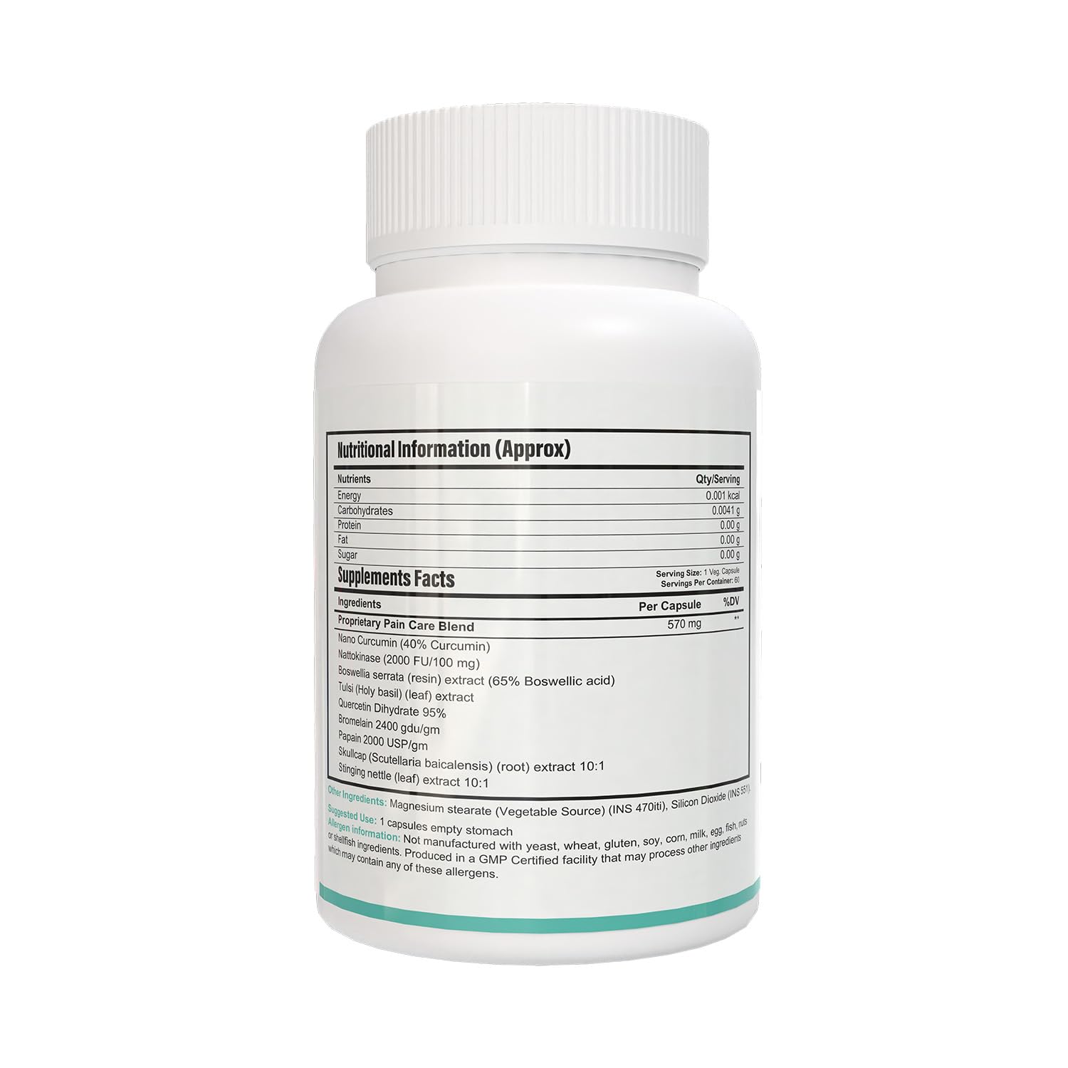 Autoimmunity Care: Pain Care for Comprehensive Pain Relief - Joints Supplement | 9-in-1 Powerful Blend of Nanocurcumin, Nattokinase, Boswellia, and Herbal Extracts | 9 active ingredients for Joints, Musculoskeletal, Muscle, Migraines - Image 7 thumbnail