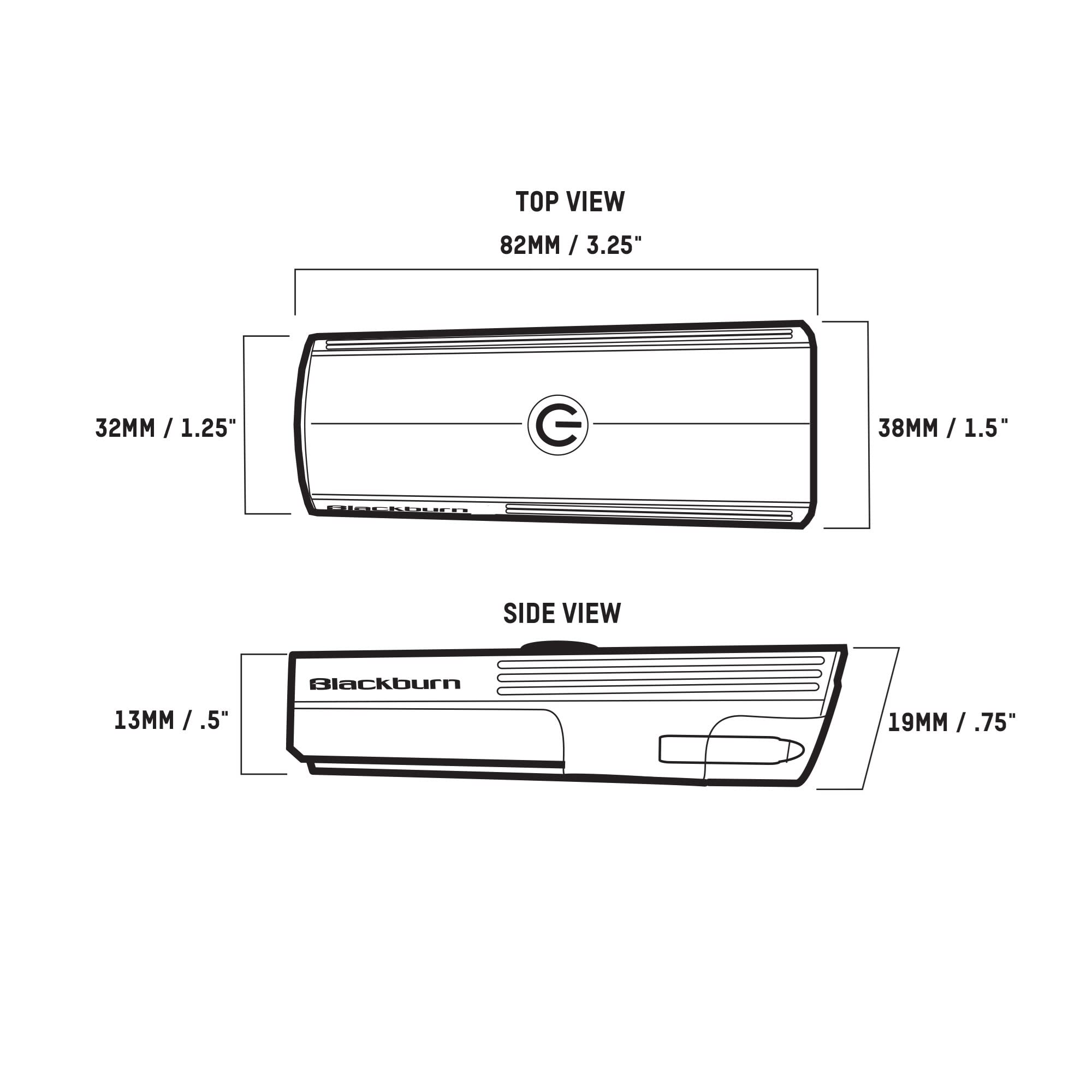 BLACKBURN Feu Avant Grille BB 23# - Éclairage Vélo USB-C 110 Lumens, Mode Eco, IP65