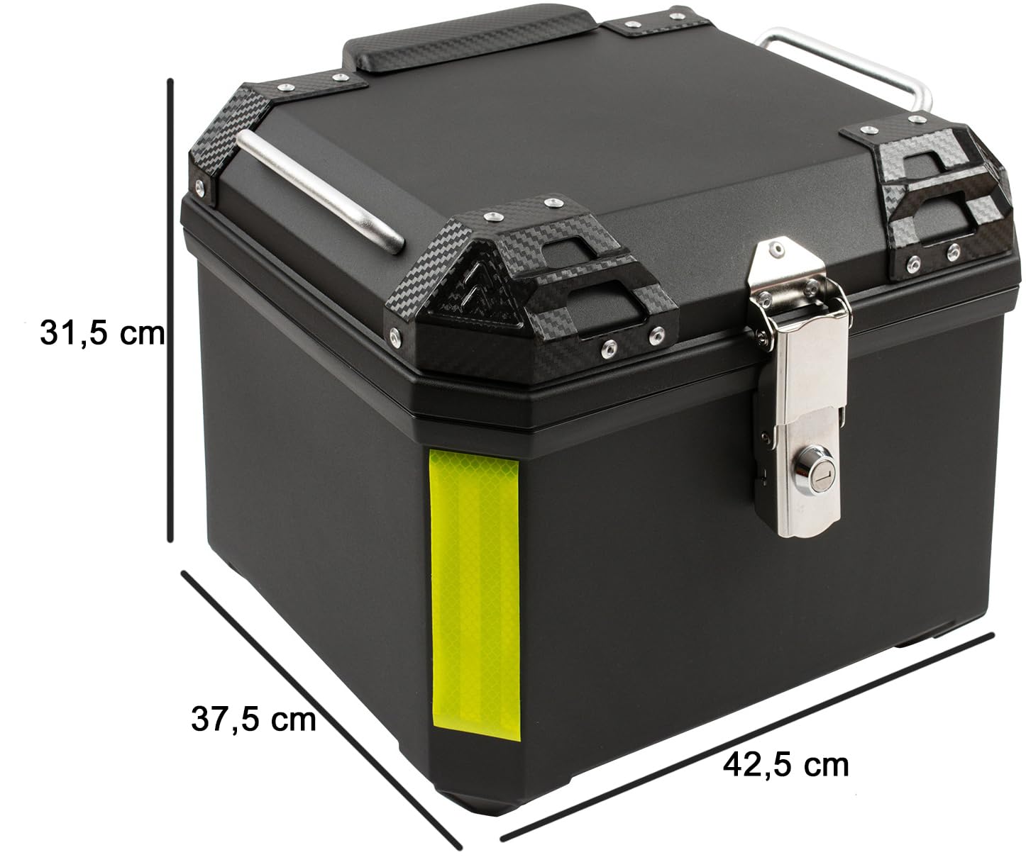 SEVICO Coffre de moto Top-Case pour scooter et moto - Sacoche de moto Coffre pour casque pour scooter - Coffre universel Topcase pour moto ou quad X13 42x38x29,5 cm 45 L