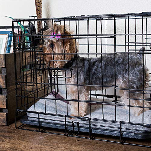 Dog Crates for Small Dogs - Dog Crate 20" Pet Cage Single-Door Best for Puppy & Kitten Pets - Wire Metal Kennel Cages with Tray - in-Door Foldable & Portable for Animal Out-Door Travel - Image 6