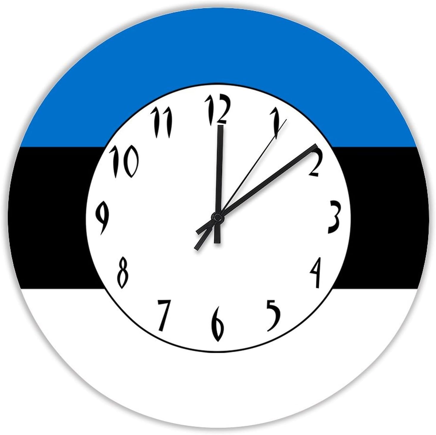 Ecuador Hanging Wall Clock Ecuador National Flag Round Wood Wall Clock 15inch Clocks Battery Operated Quartz Silent Art Clocks for Living Room Bedroom Office