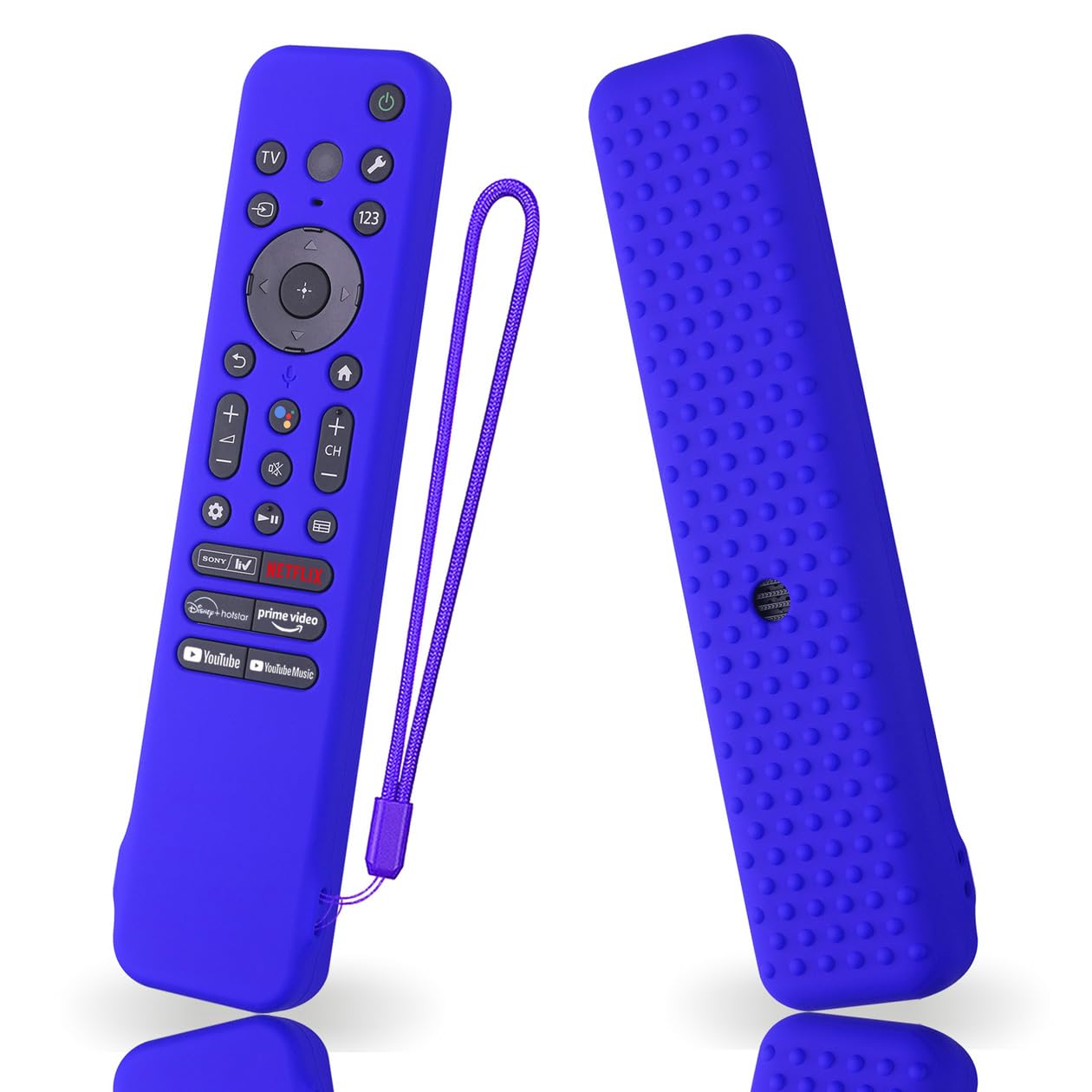 Silicone Case Cover for Sony RMF-TX910U RMF-TX810U Remote Silicone Cover Skin Protective Sleeve for RMF-TX910U Backlit Sony TV Remote Control with Lanyard(Blue)