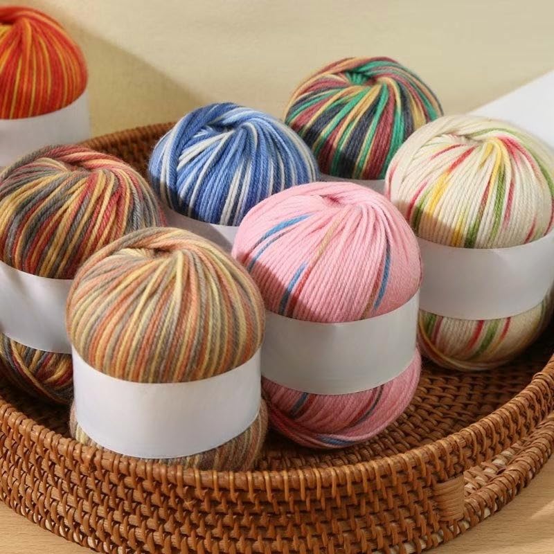 6/8/10/12 Rolki 100 g Gradient włóczka wełniana, średnia waga ręcznie robiona przędza do szydełkowania szaliki, swetry i szale