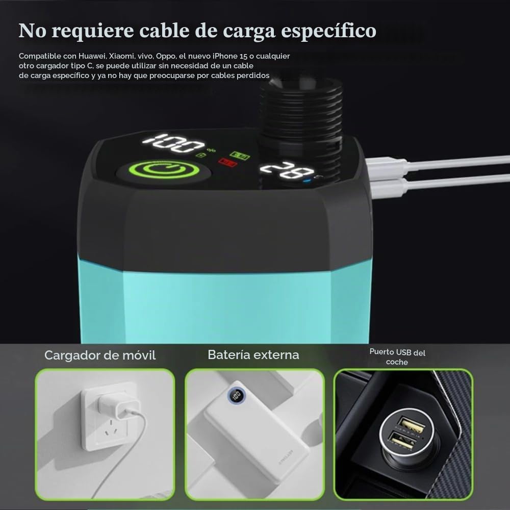 ducha portatil camping,ducha camper,Ducha de camping portátil eléctrica recargable,Presión de agua ajustable,con pantalla digital,para acampar, ir de excursión,viajar,bañar perros y lavar coches