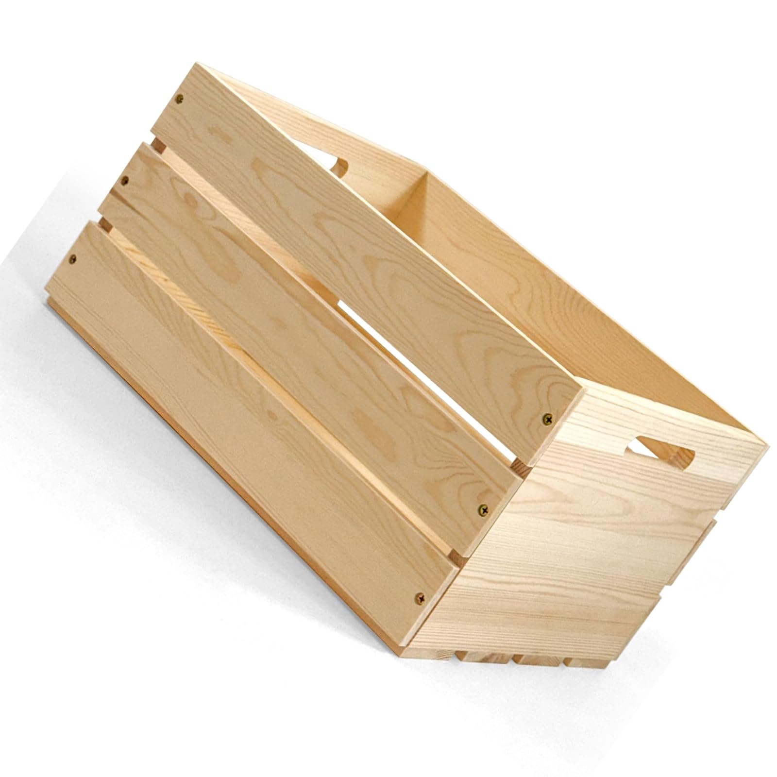 Xjdzineq Hand Crafted Pine Wood Storage Bin with Sturdy Handles Sturdy Pine Storage Container Designed for Easy Transport and Home Use Chest