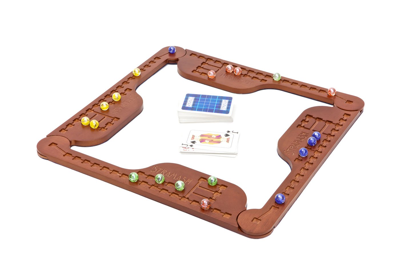 Stramash - El Juego de Mesa escocés - Versión Original - 2-6 Jugadores - A Partir de 8 años - Tablero de Madera - Ideal para Toda la Familia - Un Juego de Estrategia e ingenio
