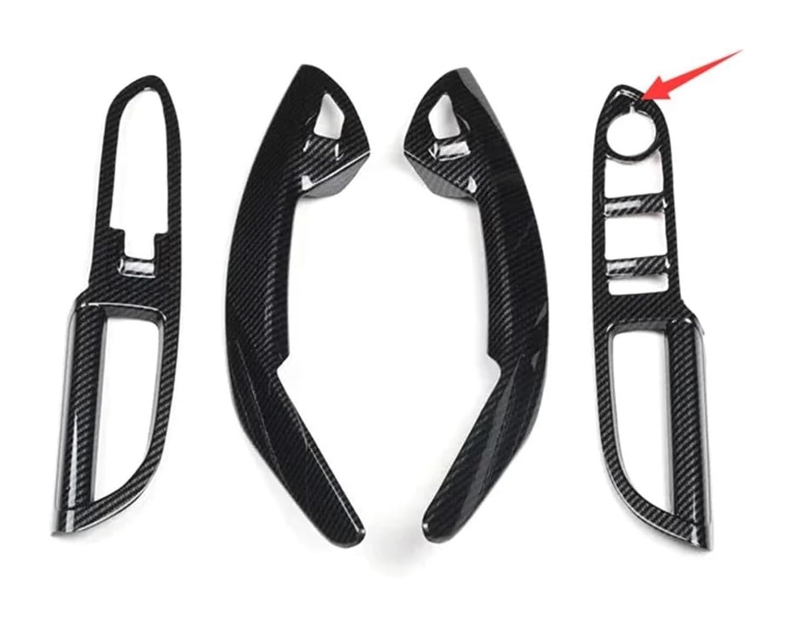 TYTYASS Inner Door Handle for Escape 2013 2014 2015 LHD Car Steering Wheel Air Vent Trim Door Handle Gear Shift Protect Molding Line(Style 8)