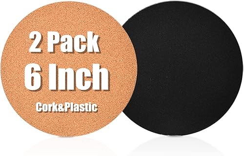 Posavasos de corcho de 12 pulgadas, platillos redondos de corcho y plástico para jardinerĂa, salvamanteles de corcho para ollas y sartenes Posavasos de corcho de 12 pulgadas, platillos redondos de corcho y plástico para jardinerĂa, salvamanteles de corcho para ollas y sartenes