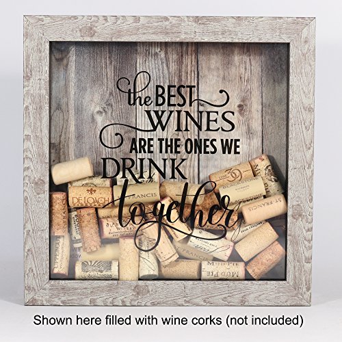 Lawrence Frames Birch 10X10 Weathered Shadow Box Wine Cork Holder #TOP2