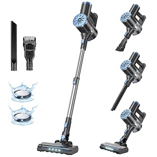 VIPSUN Cordless Vacuum Cleaner with Self-Standing, LED Screen Stick Vacuum Cleaners for Home, Lightweight Powerful Suction Vacuum, 6-in-1 Rechargeable Vacuum for Carpets, Pet Hair, Hardwood Floors - Amazon product rated Grade A