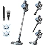 Cordless Vacuum Cleaner with Self-Standing, LED Screen Stick Vacuum Cleaners for Home, Lightweight Powerful Suction Vacuum, 6-in-1 Rechargeable Vacuum for Carpets, Pet Hair, Hardwood Floors