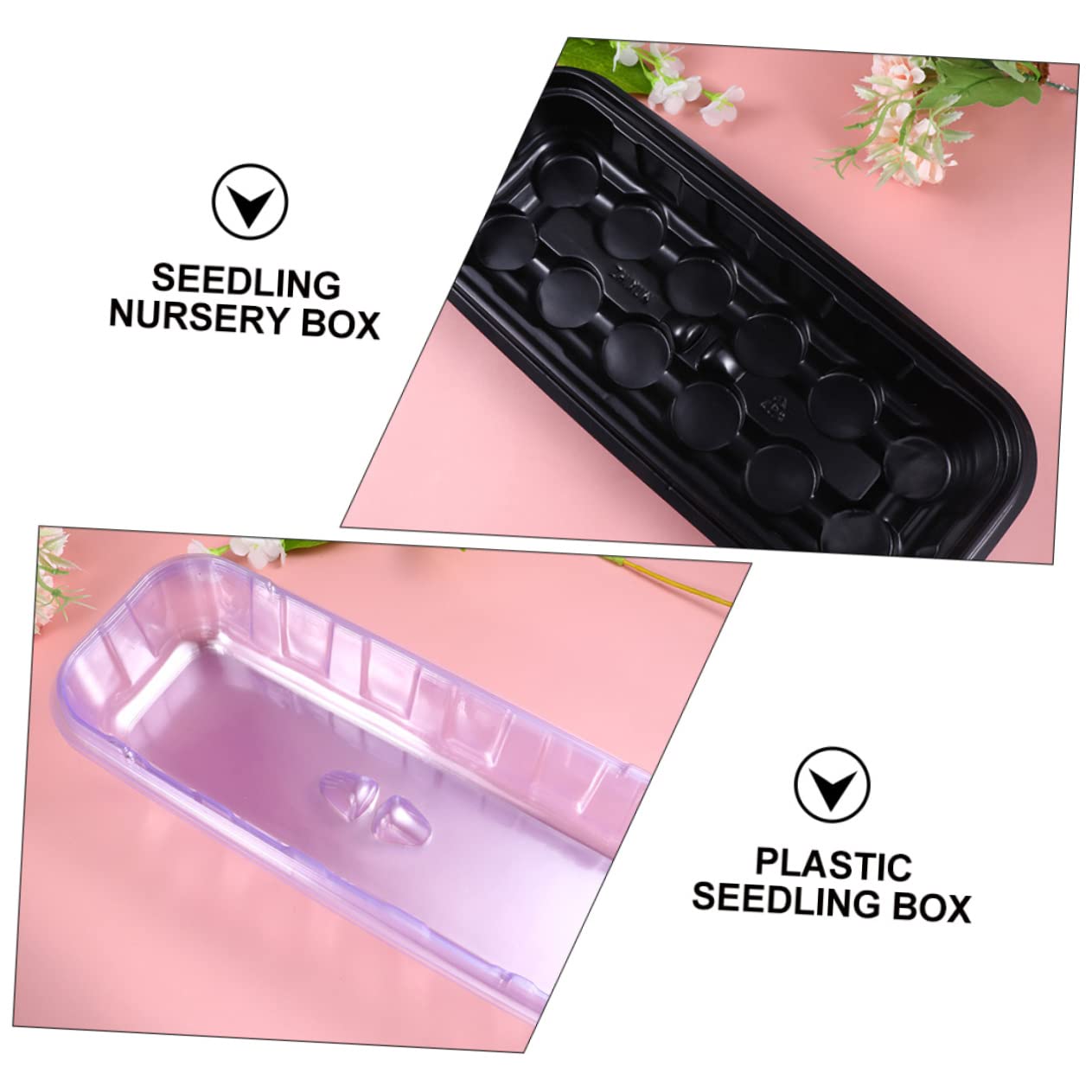 Toddmomy 12 Set Vassoi per Germinazione con Celle e Coperchi Trasparenti Scatola per Piante e Orticole per Sementi e Riutilizzabile e Riciclabile