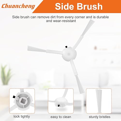 Miniatura 6 de Kit de accesorios para aspiradoras Dreame D9, D9 Max, D9 Pro, L10, L10 Pro, incluye 1 cepillo principal, 6 cepillos laterales, 4 filtros, 4 paños de