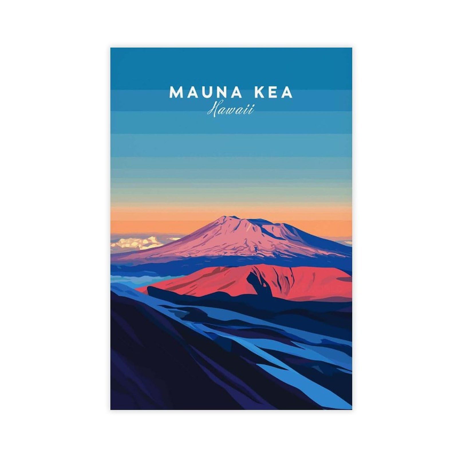 Bareronor Mauna Kea Canvas Poster Bedroom Decor Landscape Office Room Decor Gift 24" L X 36" W