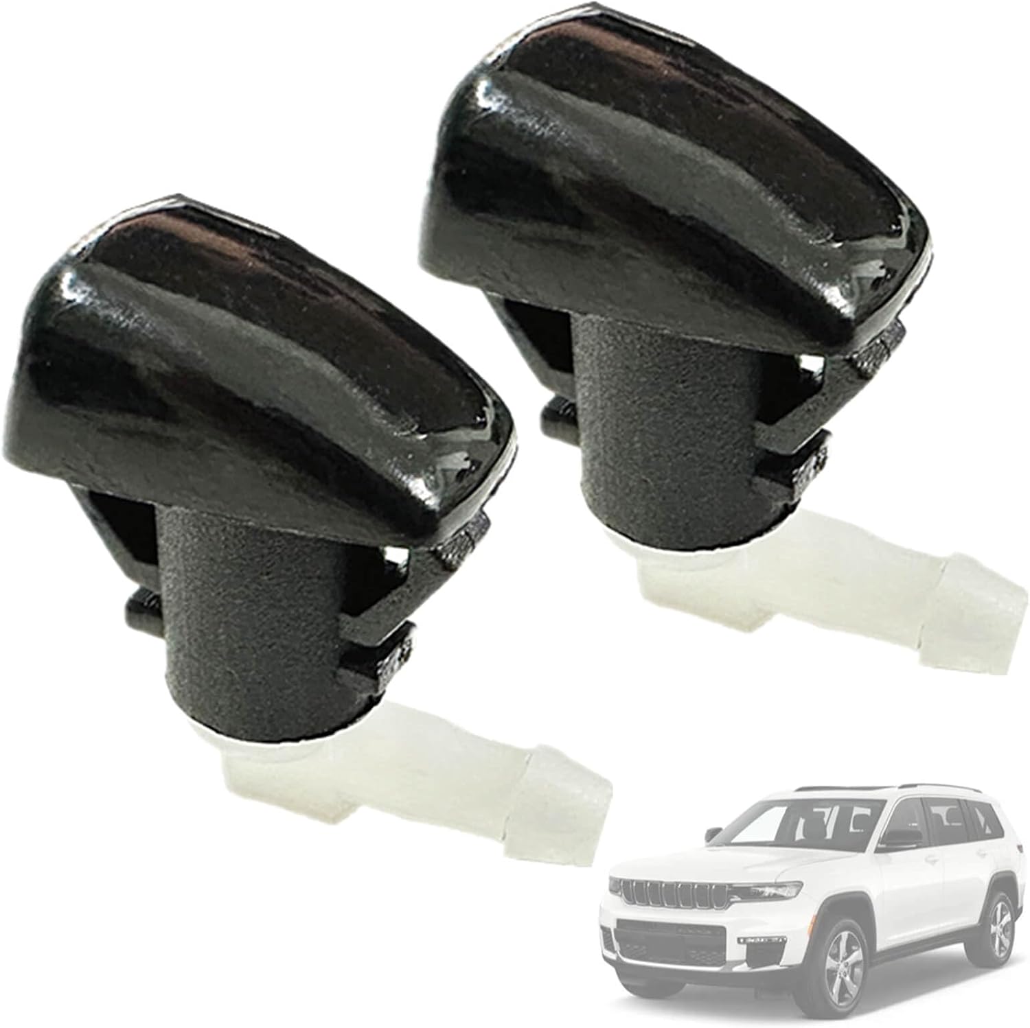 68260443AA Windshield Washer Nozzles for Jeep Grand Cherokee WK2 2011-2023 Wiper Washer Fluid Spray Jet Replacement 55372143AB 55112668AA 2 Pack